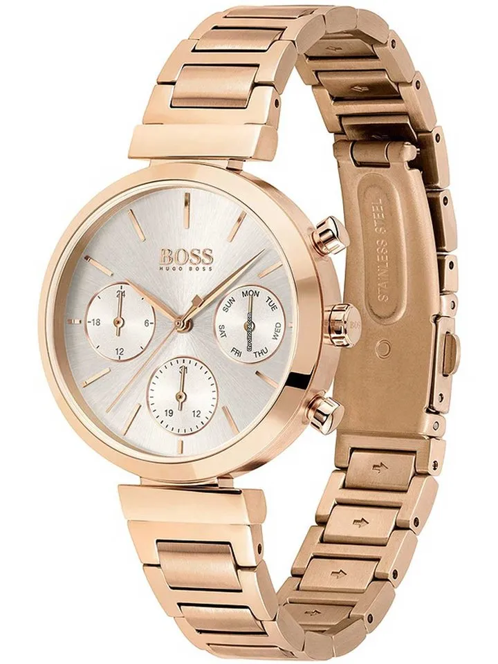 Hugo Boss Flawless Chronograph Rose Gold Women's Watch 1502531