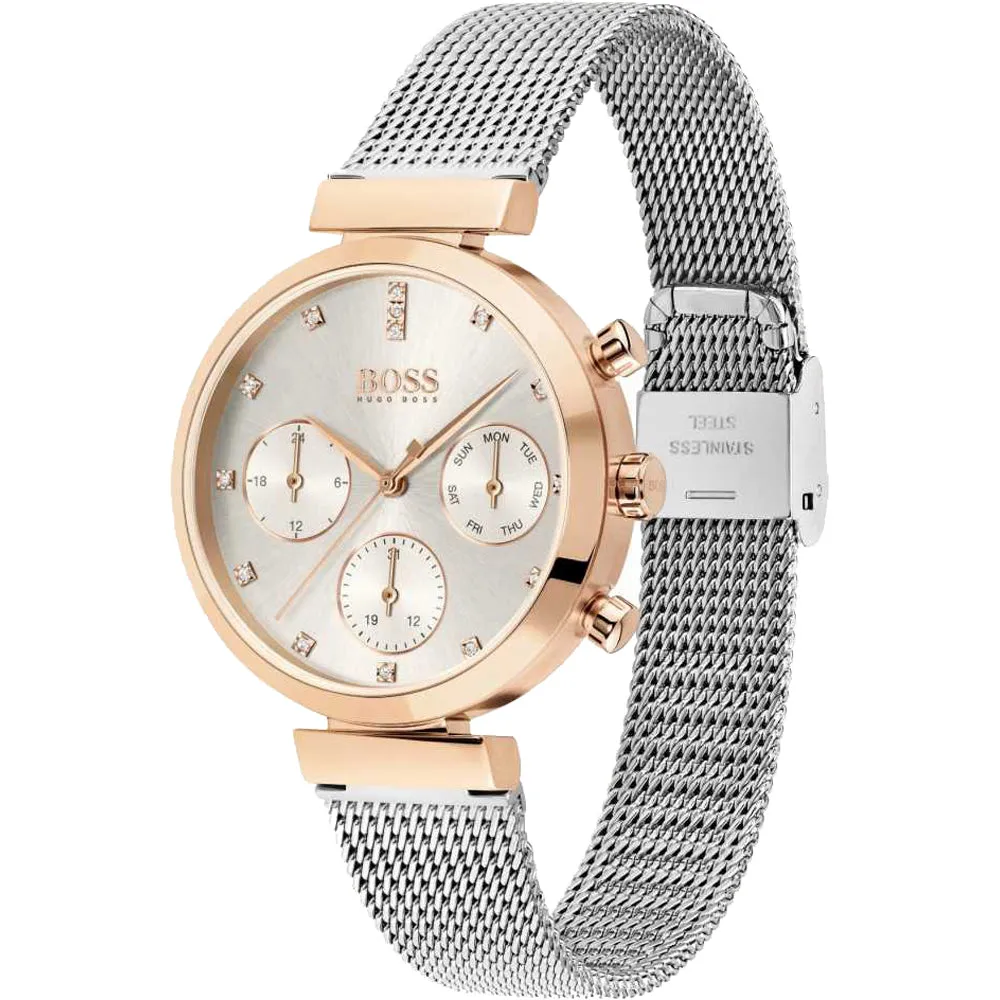 Hugo Boss Flawless Silver Mesh Women's Watch 1502551