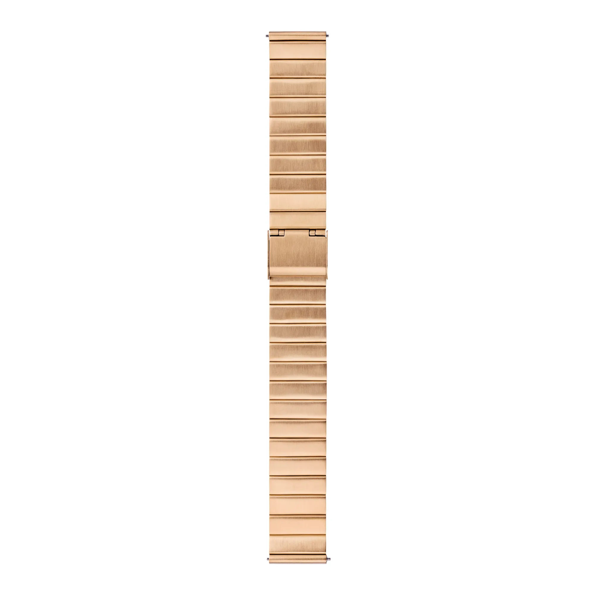 IP Rose Gold Plated Brushed Metal Strap, 18mm