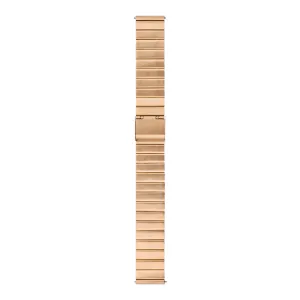 IP Rose Gold Plated Brushed Metal Strap, 18mm