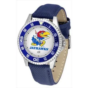 Kansas Jayhawks Competitor - Poly/Leather Band Watch