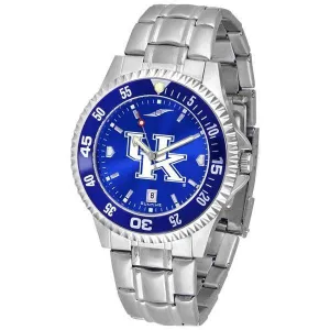 Kentucky Wildcats Mens Competitor AnoChrome Steel Band Watch w/ Colored Bezel