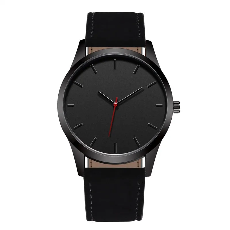 Large Dial Military Quartz Men Watch  Leather Sport watches High Quality Clock Wristwatch