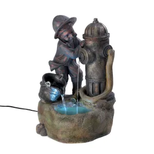 Littlest Fireman Indoor Fountain