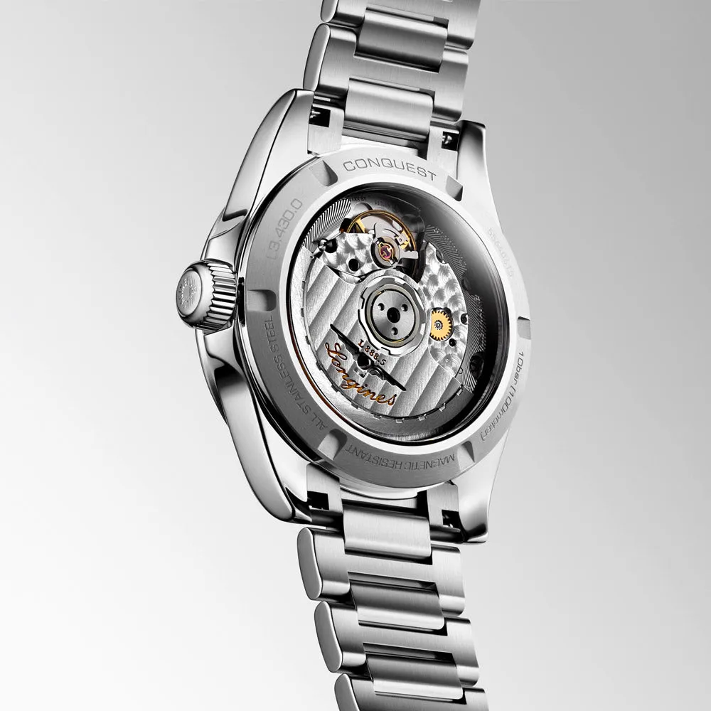 Longines Conquest 34mm MOP Diamond Dot Dial Automatic Ladies Watch L3.430.0.87.6