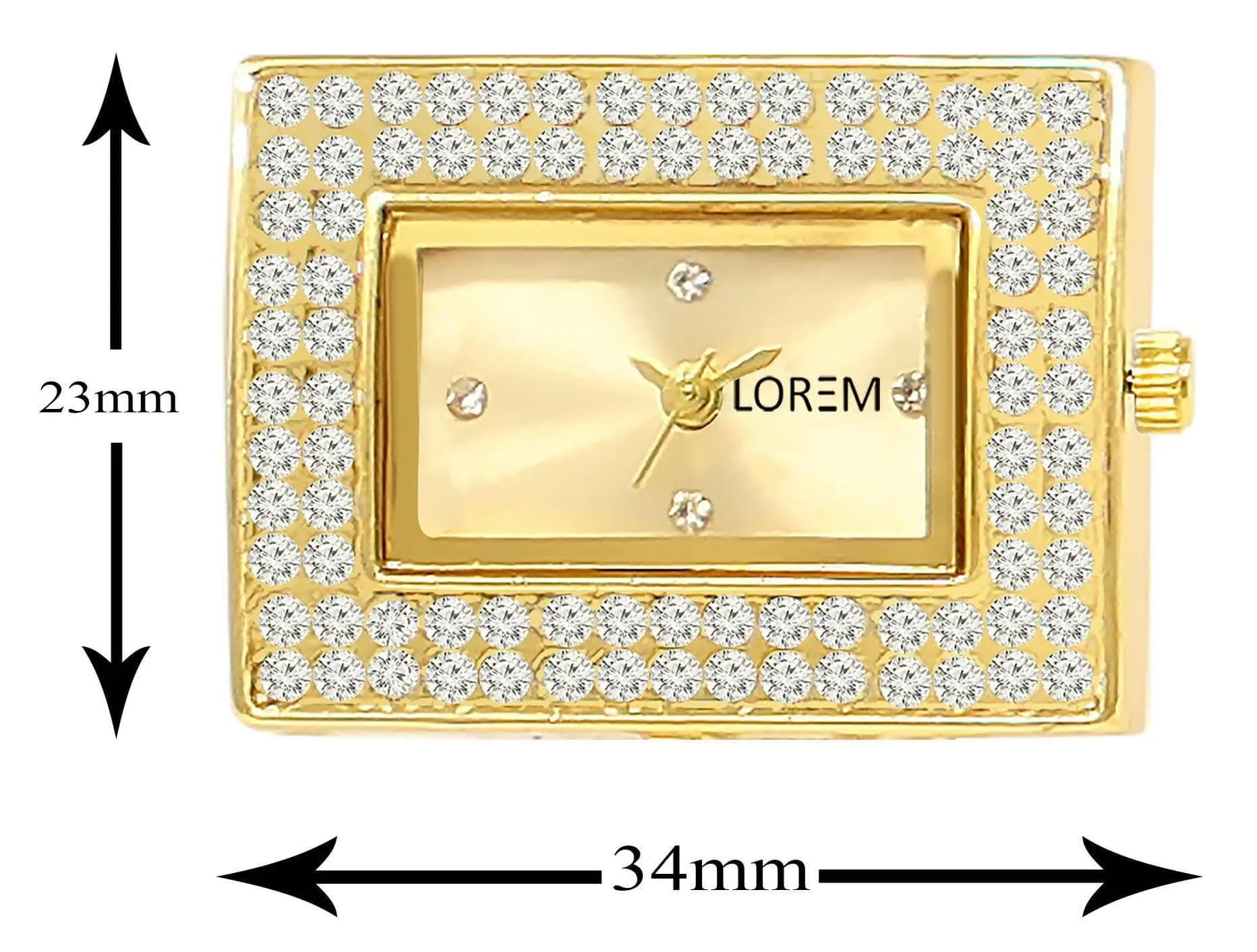 LOREM Gold Square Braclet Analog Watch For Women LR247