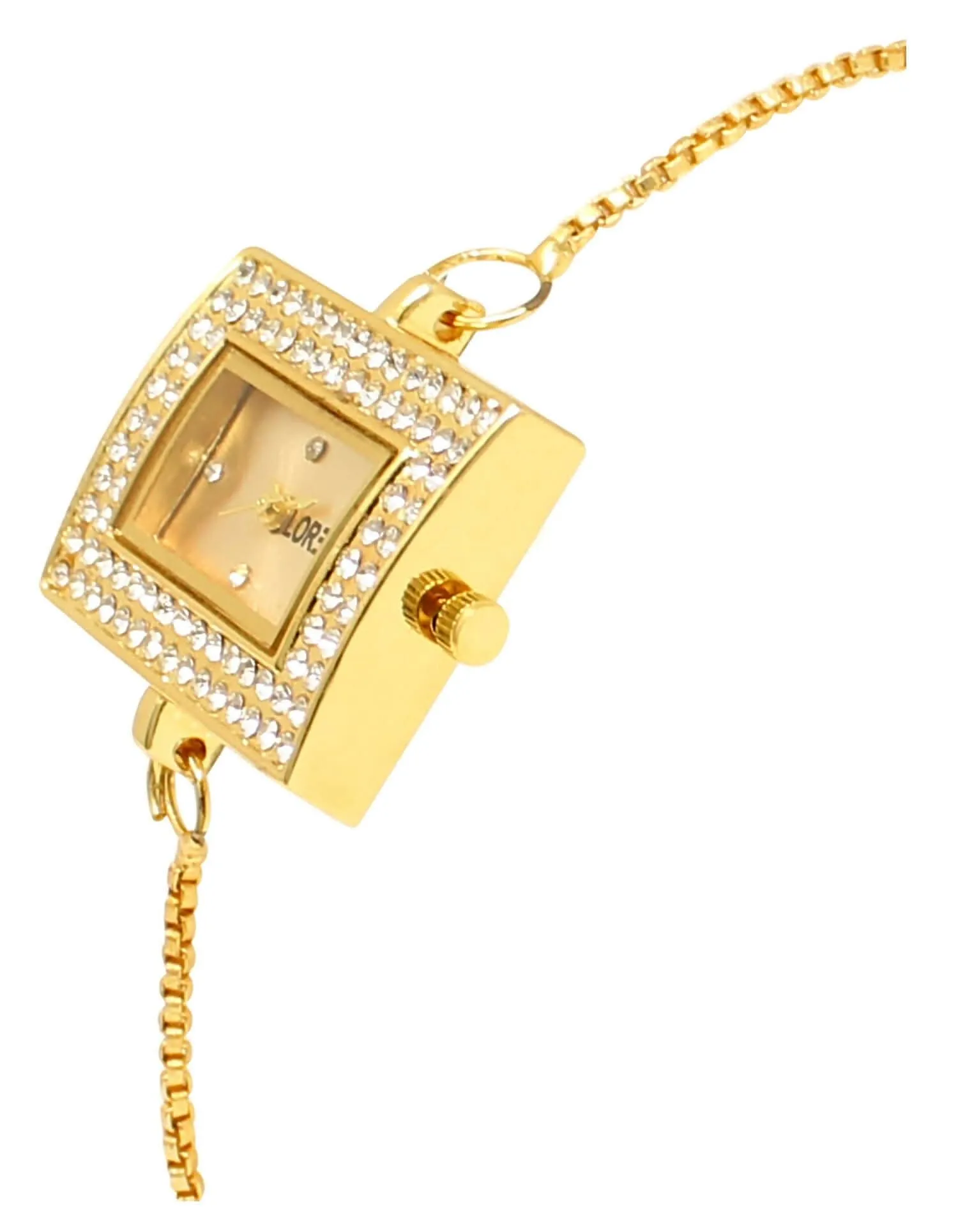 LOREM Gold Square Braclet Analog Watch For Women LR247