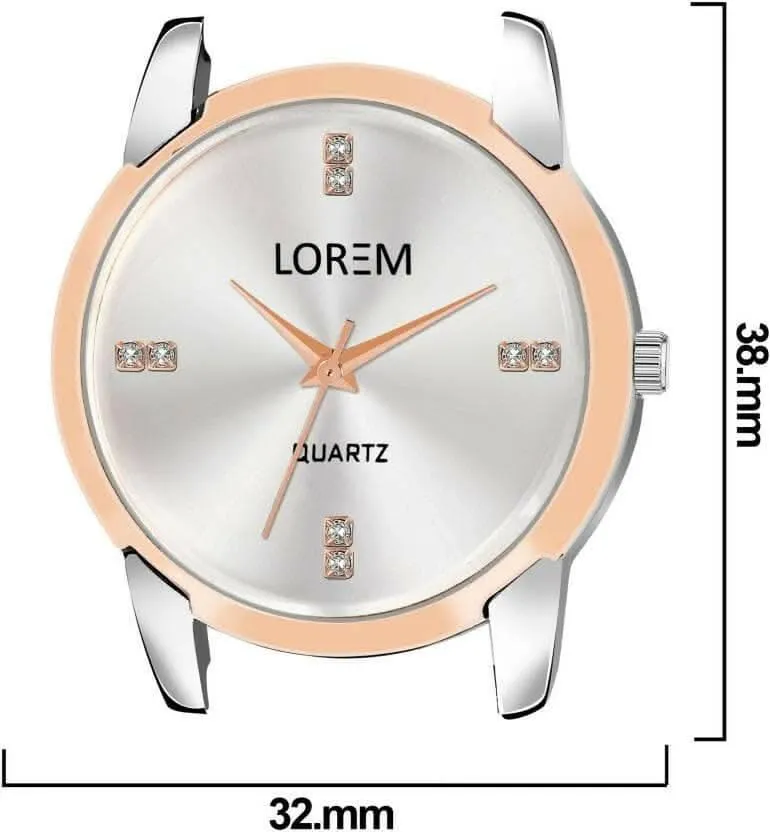 LOREM Silver Stylish Dial Analog Watch For Women LR344