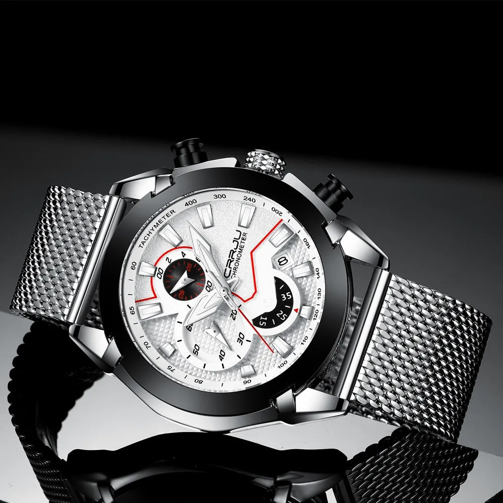 Luxury Brand Army Military Watch High-Quality 316L Stainless Steel Chronograph Men's Watch