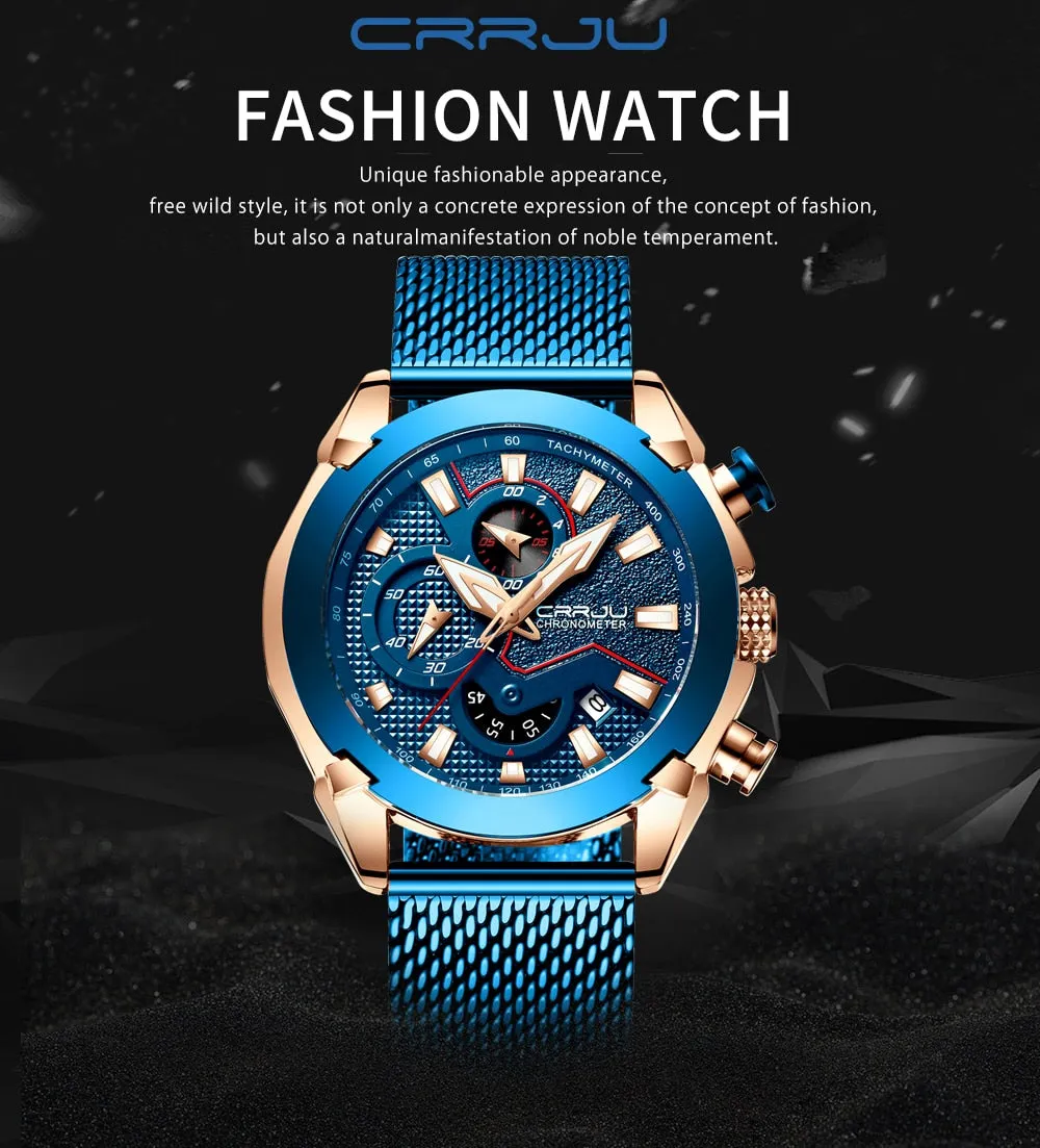 Luxury Brand Army Military Watch High-Quality 316L Stainless Steel Chronograph Men's Watch
