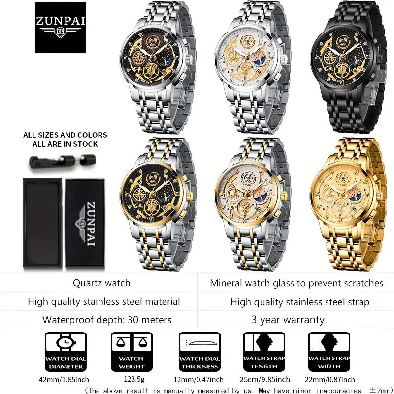 Luxury Mens Business Watch Waterproof High Quality