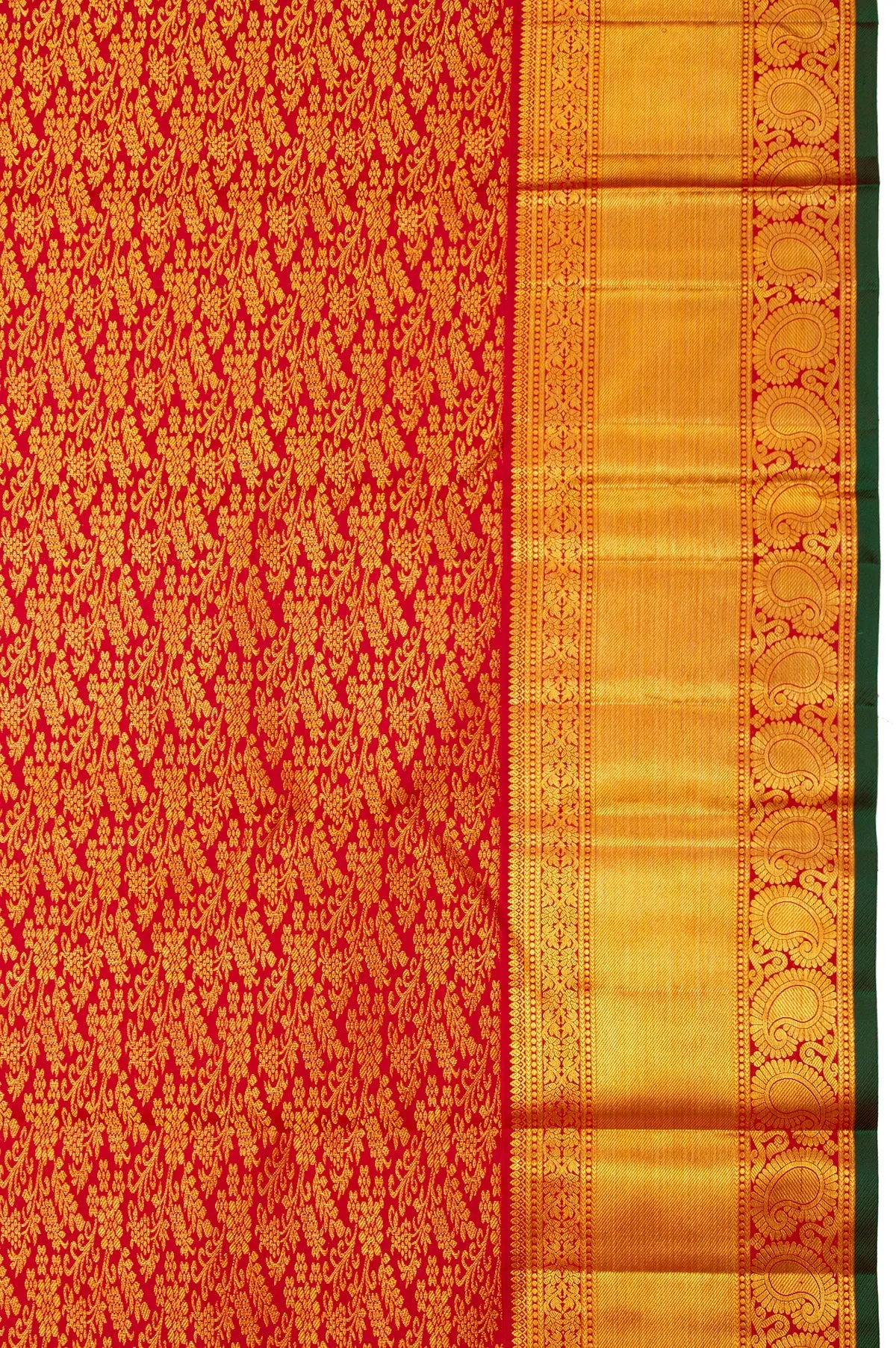 Maroon Floral Jaal Kanchipuram Silk Saree