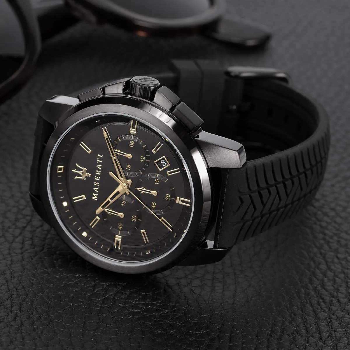 Maserati Black Silicone Quartz Fashion Men's Watch R8871621011