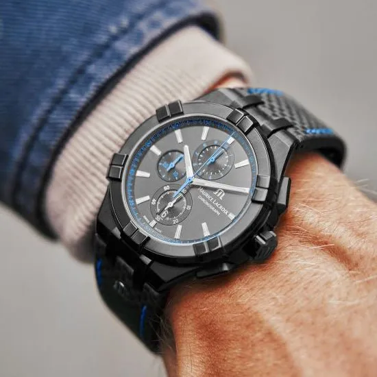 Maurice Lacroix - AIKON Quarz Chronograph 44mm Watch AI1018-PVB01-337-1