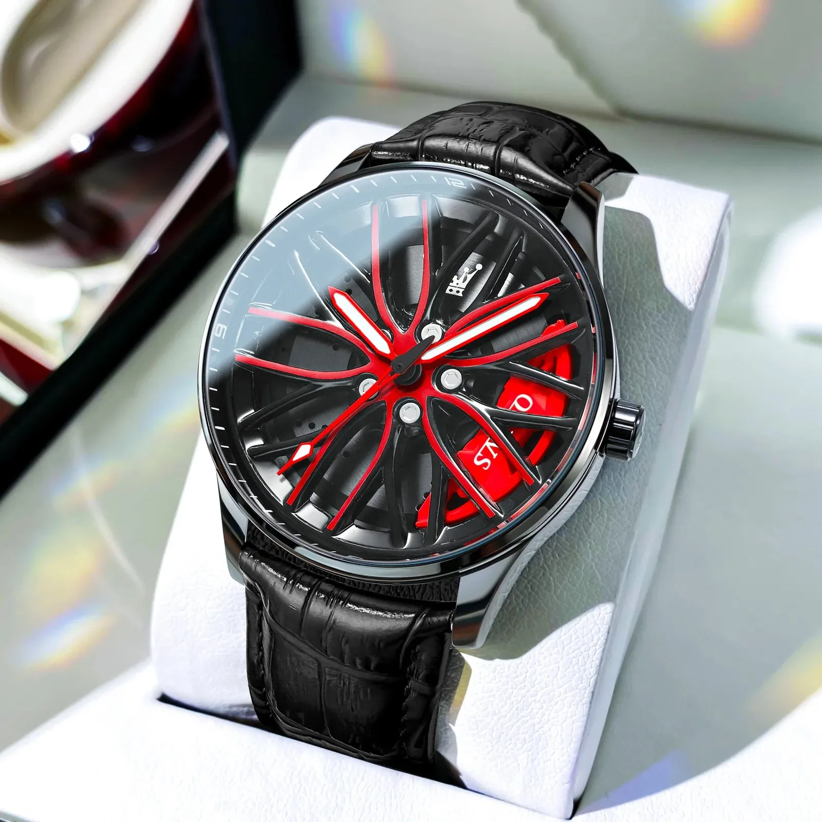 Men Watches Waterproof Rotary Sport Car Rim Man Luxury Watch High Quality Fashion Stainless Steel Quartz Men'S Watches