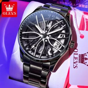 Men Watches Waterproof Rotary Sport Car Rim Man Luxury Watch High Quality Fashion Stainless Steel Quartz Men'S Watches