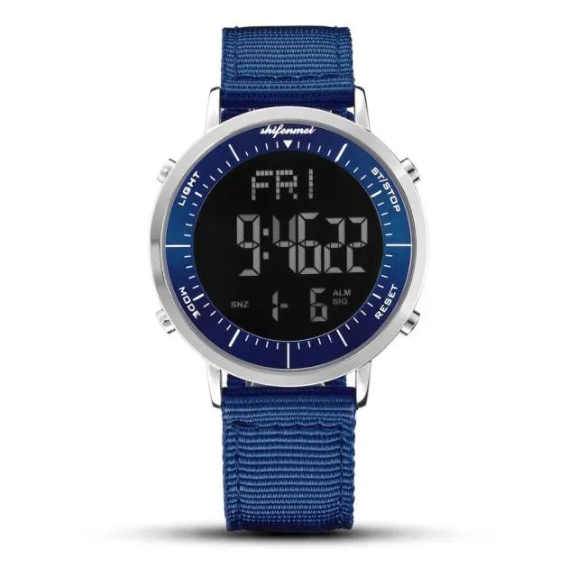 Men Waterproof Alarm Clock Multifunction Outdoor Wristwatch
