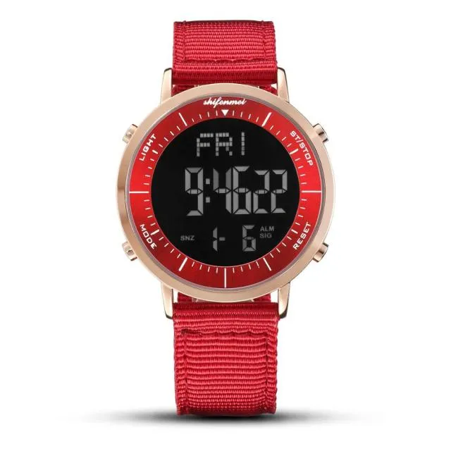 Men Waterproof Alarm Clock Multifunction Outdoor Wristwatch