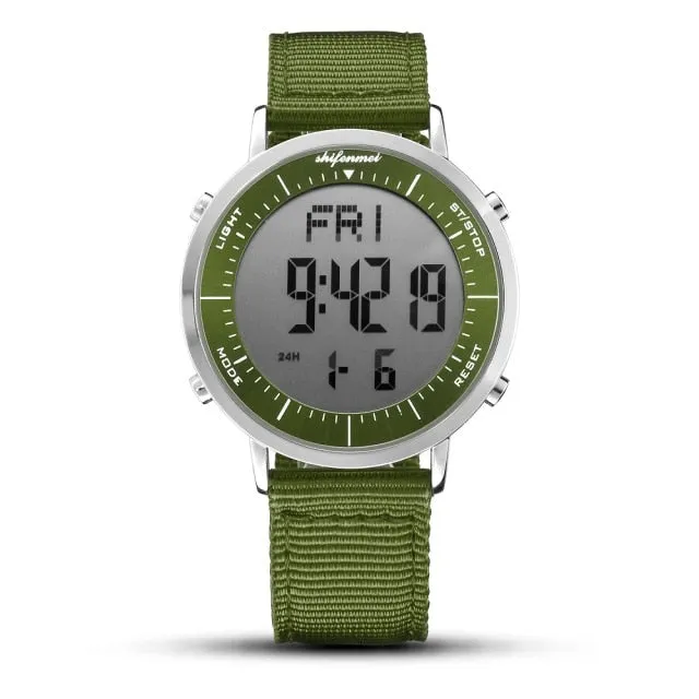 Men Waterproof Alarm Clock Multifunction Outdoor Wristwatch