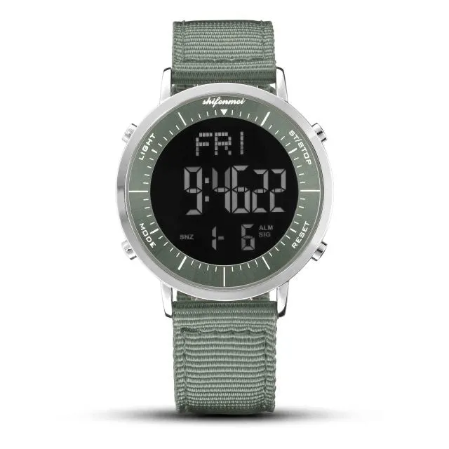 Men Waterproof Alarm Clock Multifunction Outdoor Wristwatch