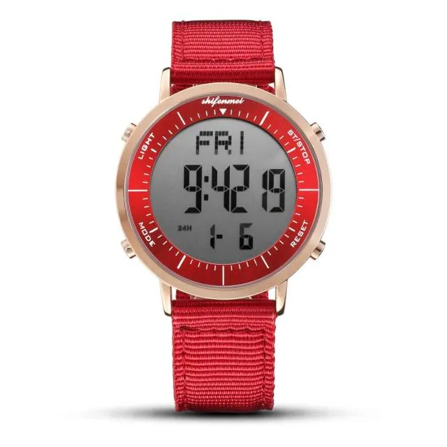 Men Waterproof Alarm Clock Multifunction Outdoor Wristwatch