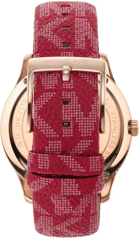 Michael Kors Runway Analogue Red Dial Women's Watch MK7179