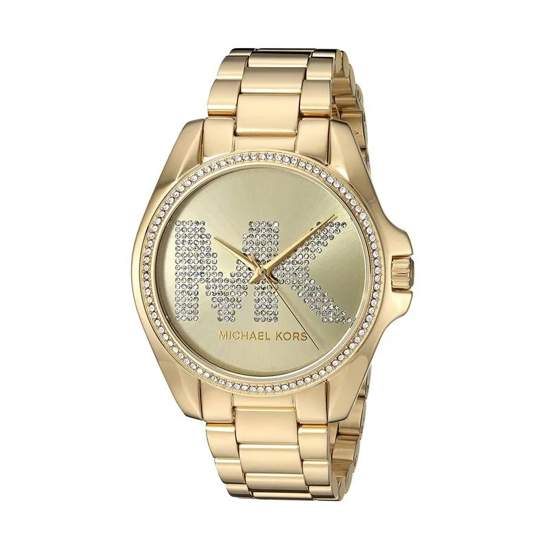 Michael Kors - Women’s Quartz Stainless Steel Gold Dial 43mm Watch MK6555