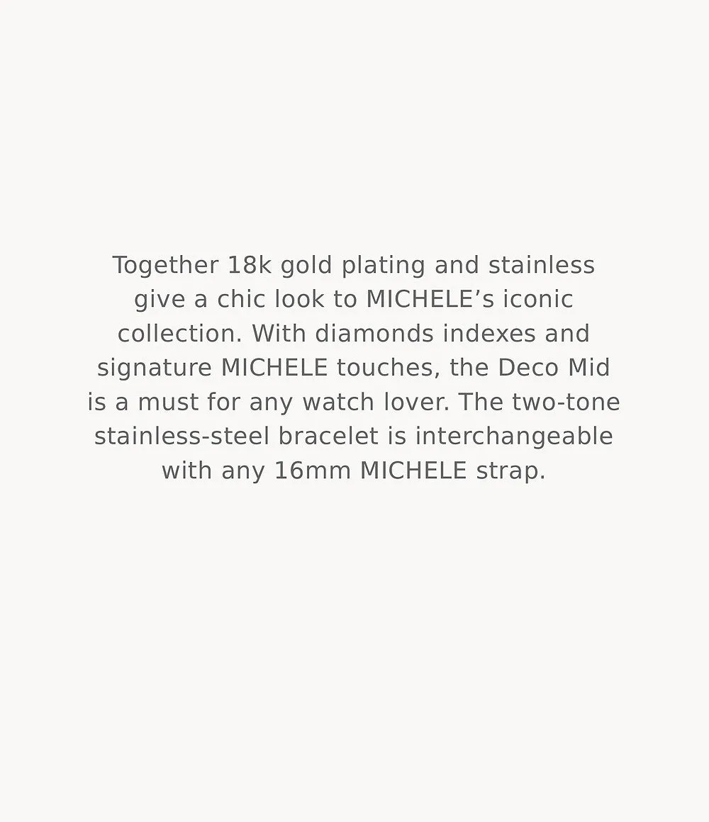 MICHELE Watches Deco Mid Diamond Dial Watch (29mm)