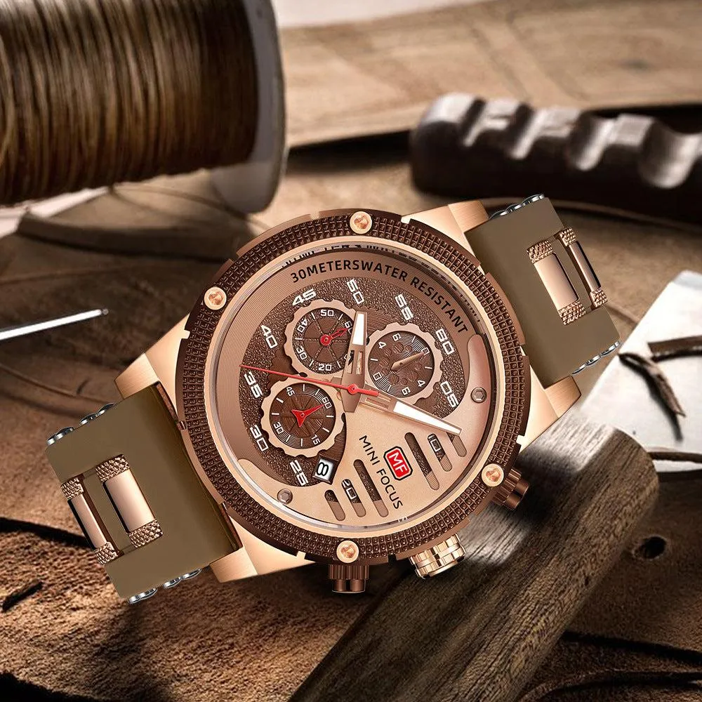 Mini Focus Men's Multifunctional Quartz Watch Sports Watch Mf0246G