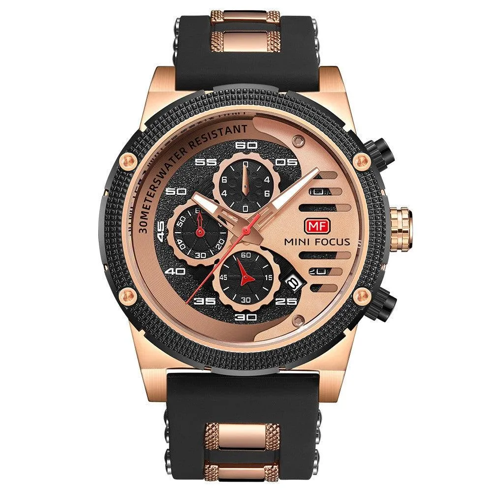 Mini Focus Men's Multifunctional Quartz Watch Sports Watch Mf0246G