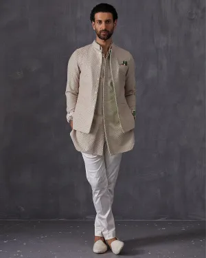Mint And Pink Kurta Set