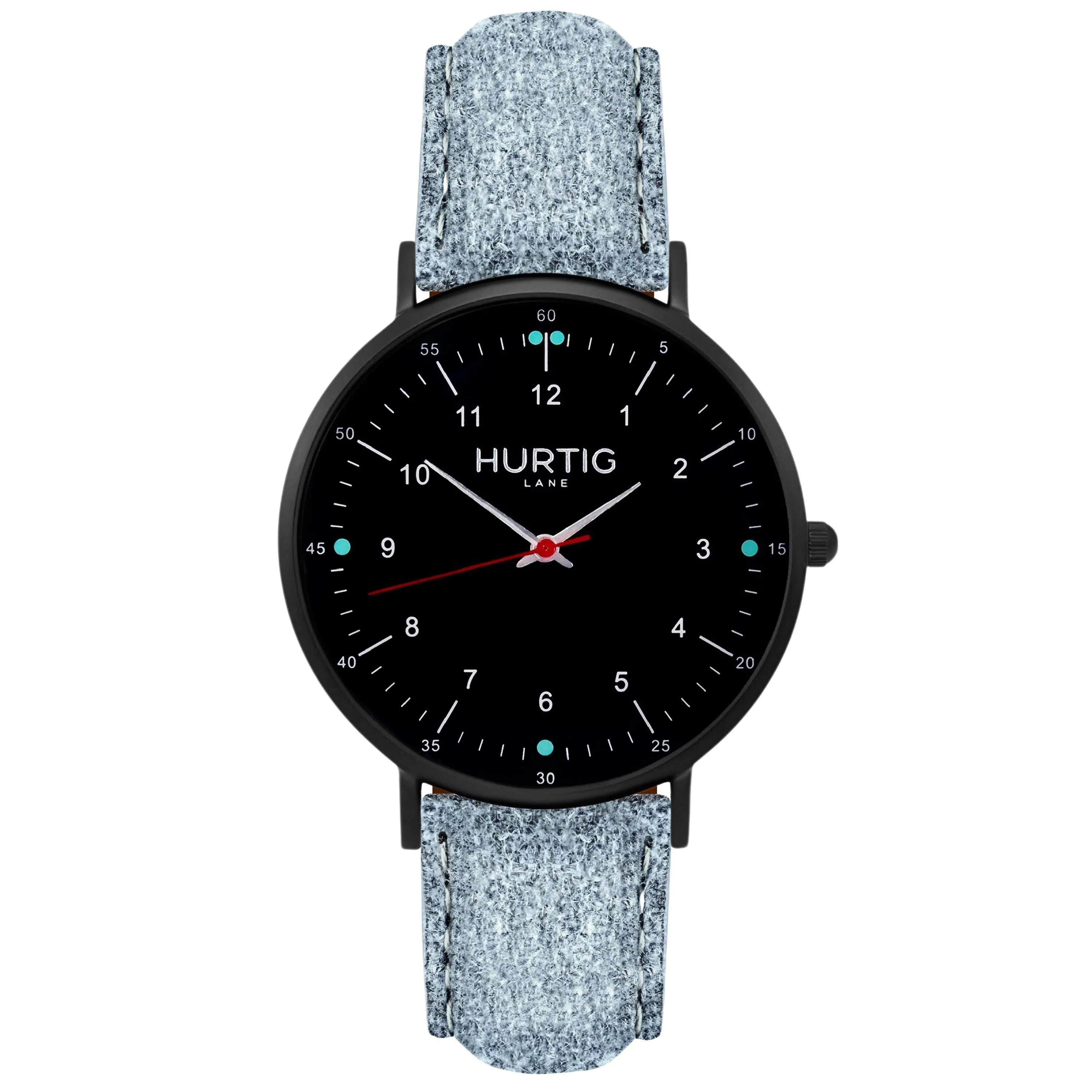 Moderna Vegan Suede Watch All Black & Mustard