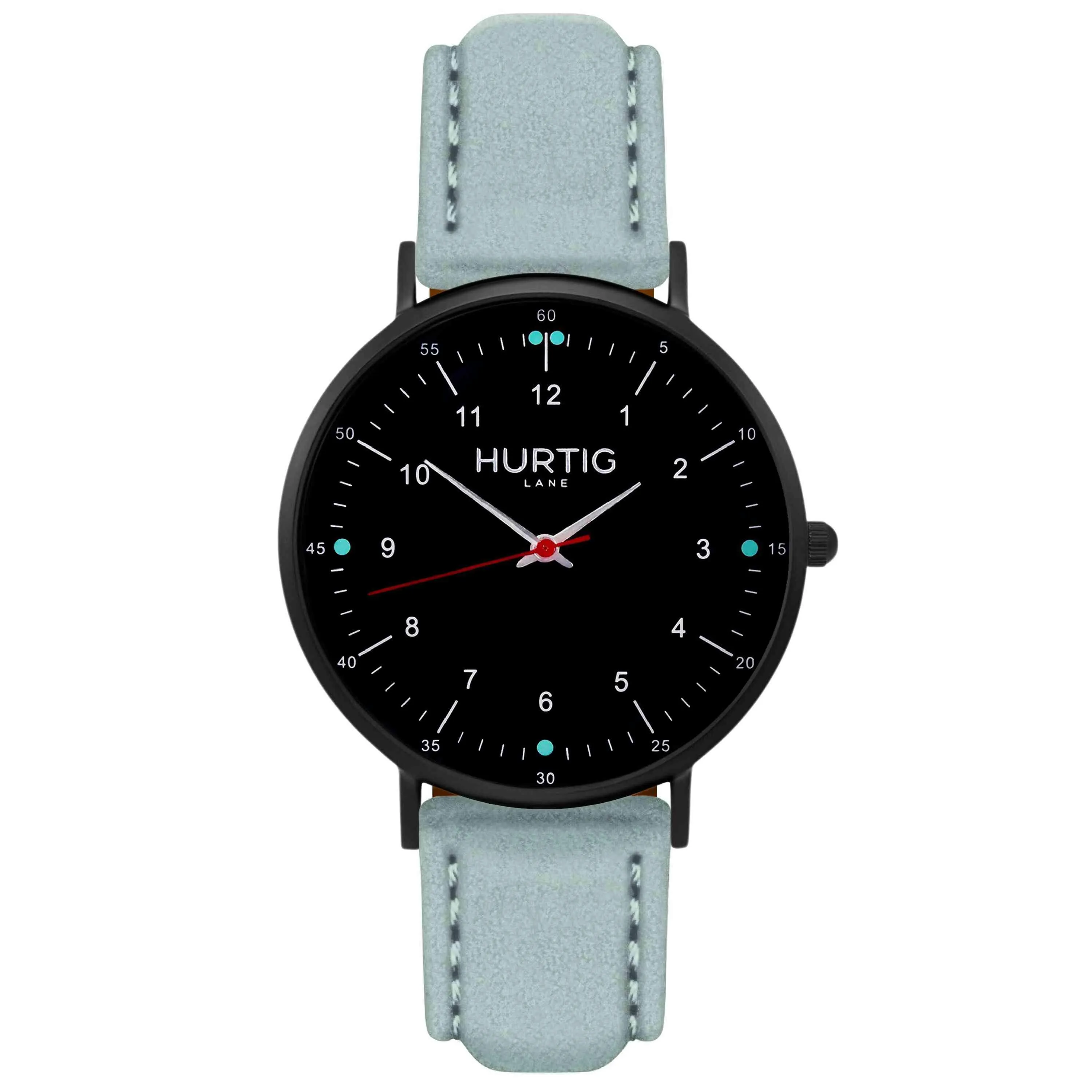 Moderna Vegan Suede Watch All Black & Mustard
