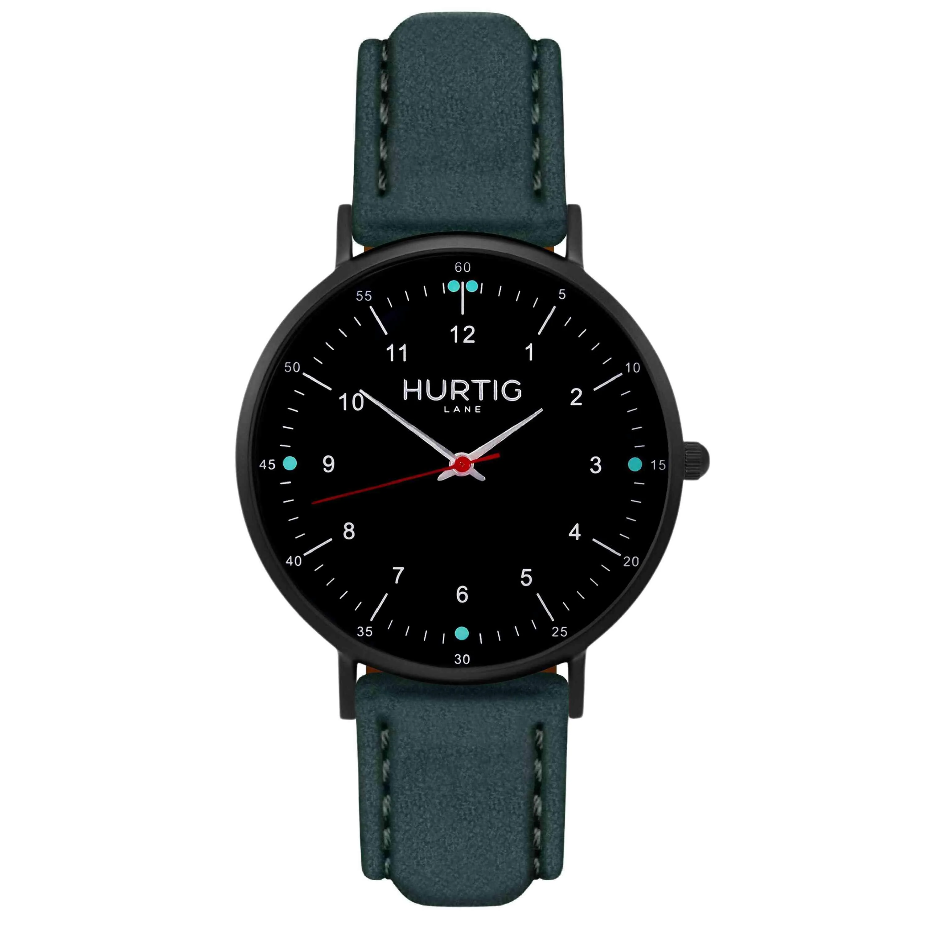 Moderna Vegan Suede Watch All Black & Mustard