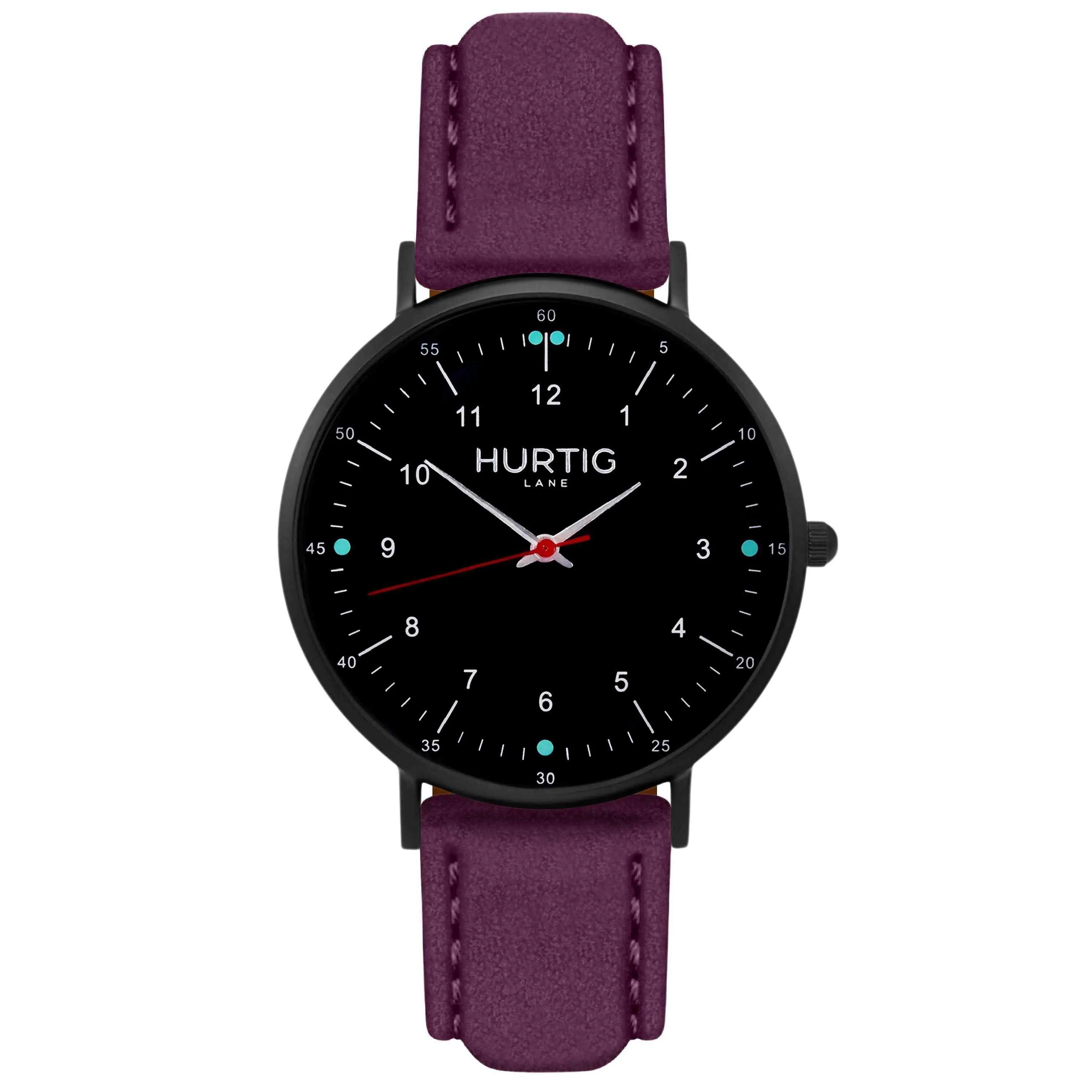 Moderno Vegan Suede Watch All Black & Camel