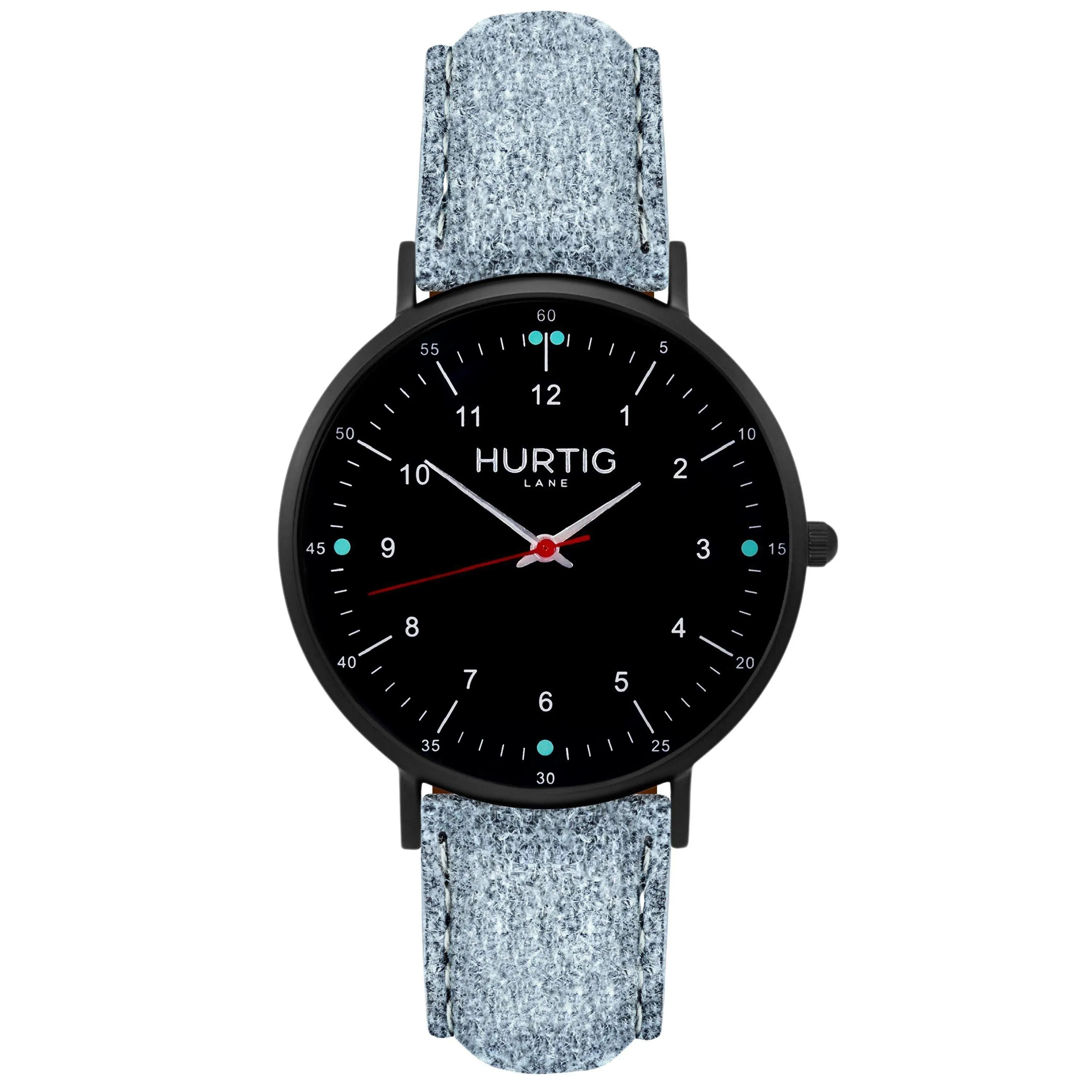 Moderno Vegan Suede Watch All Black & Camel