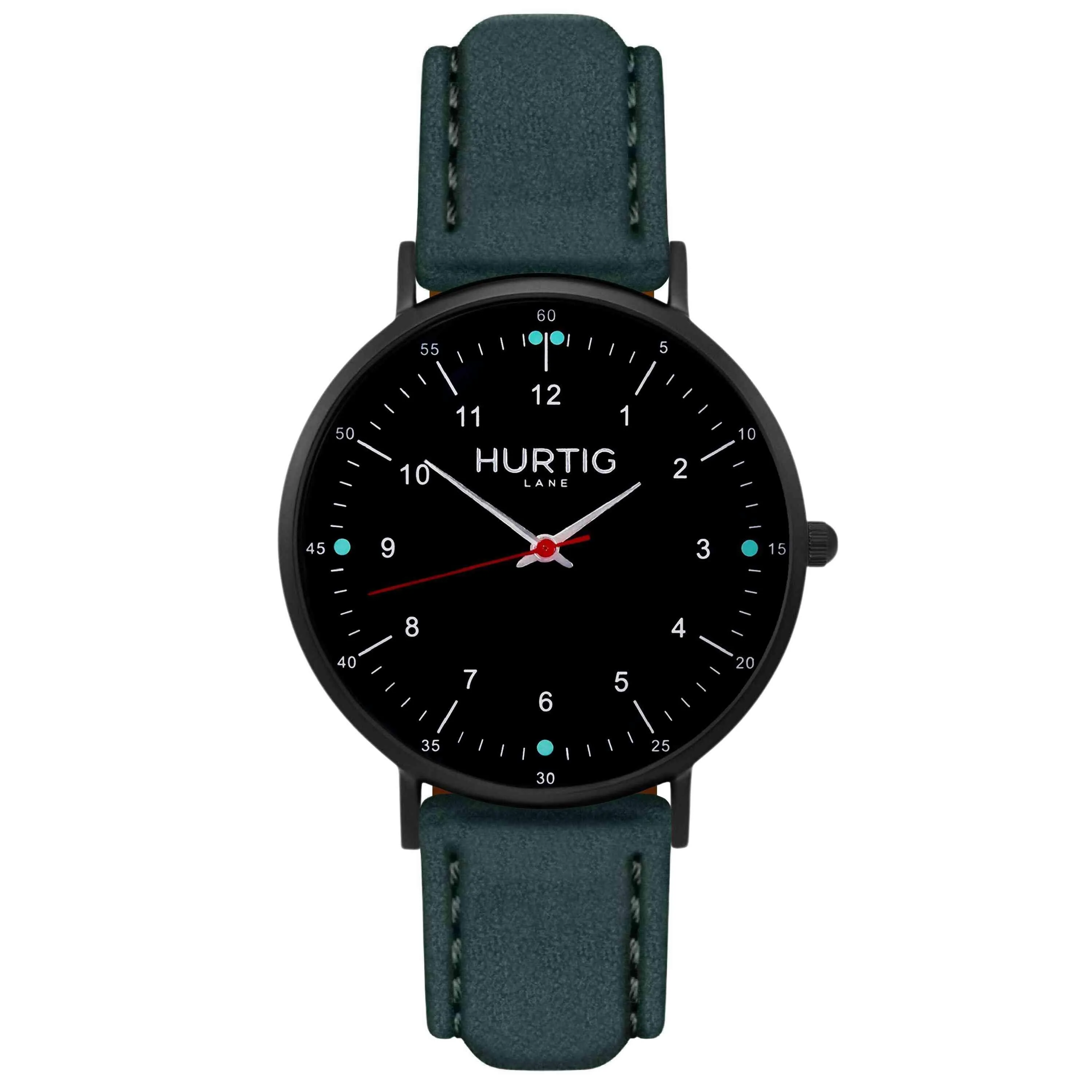 Moderno Vegan Suede Watch All Black & Camel