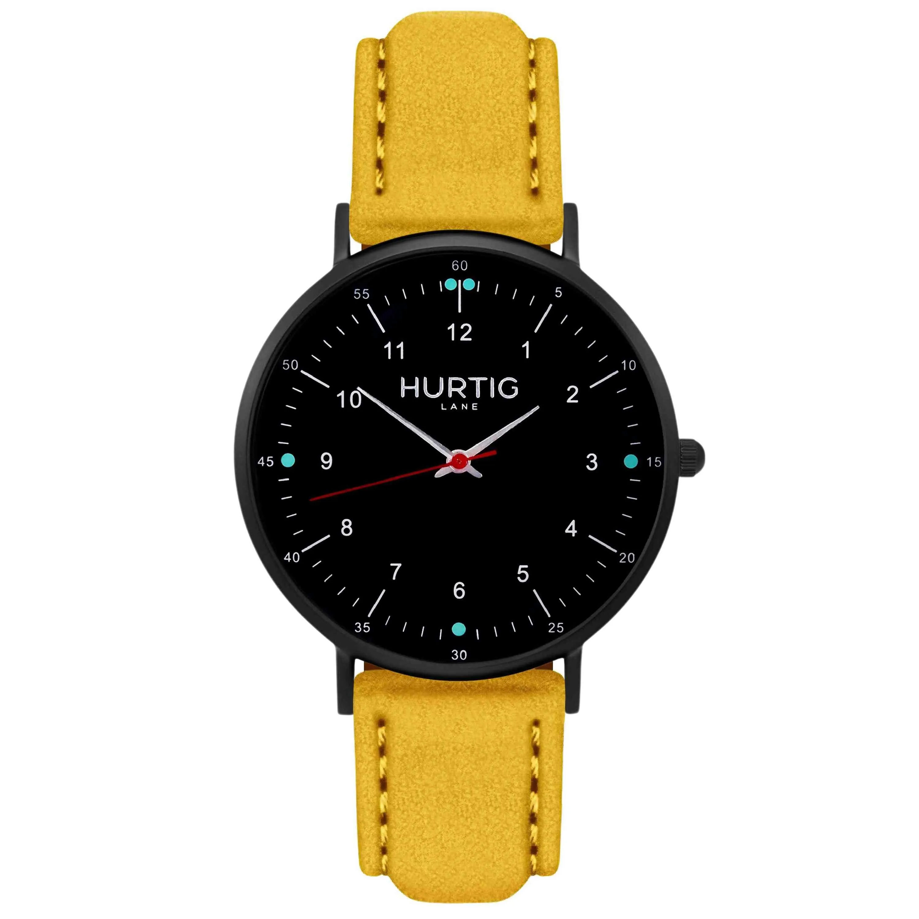 Moderno Vegan Suede Watch All Black & Camel