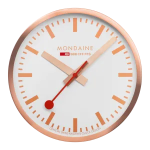 Mondaine Wall Clock Copper Frame 40 cm A995.CLOCK.17SBK