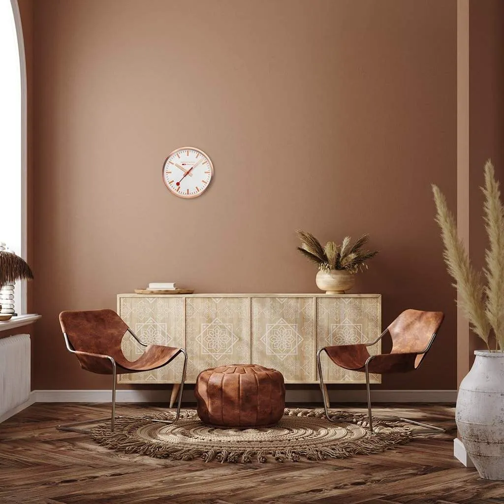 Mondaine Wall Clock Copper Frame 40 cm A995.CLOCK.17SBK