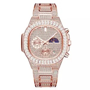 Moonphash Chronograph Watch Rose Gold Color