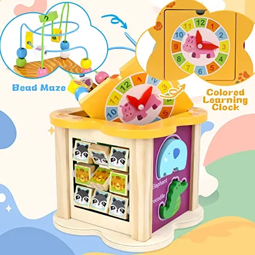 Motor Cube Wood 6 In 1 Motor Toy