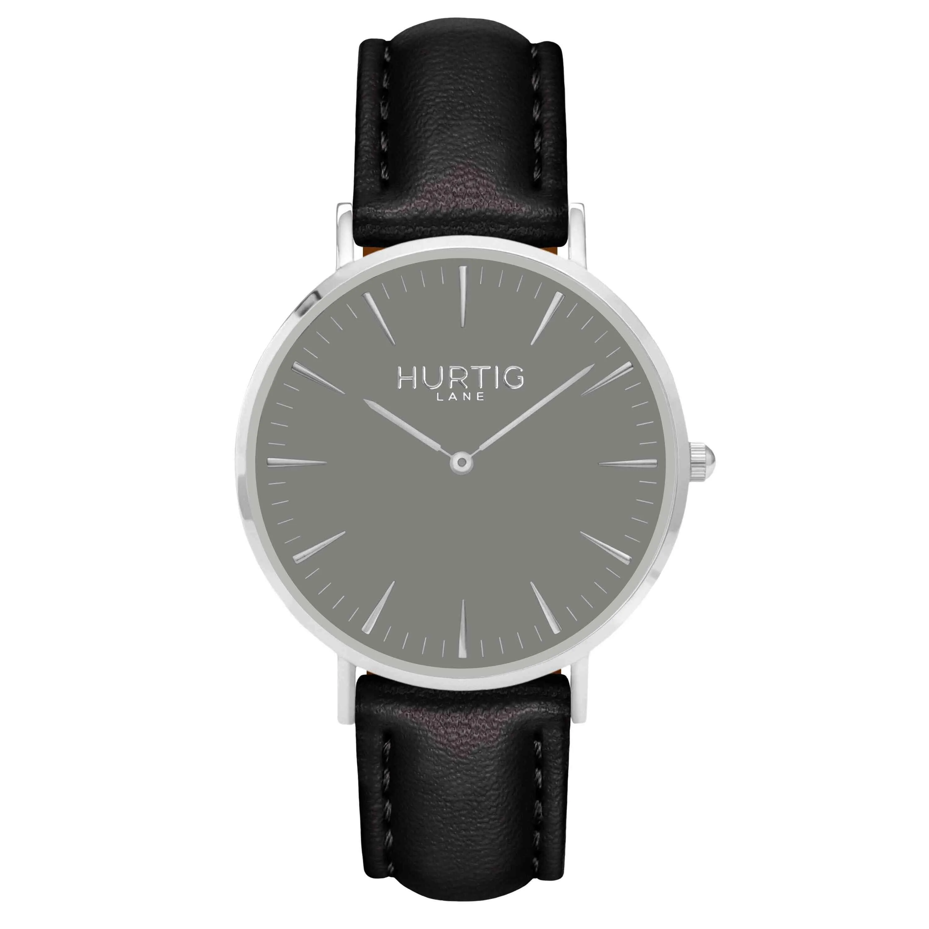 Mykonos CACTUS Leather Watch Silver, Grey & Green