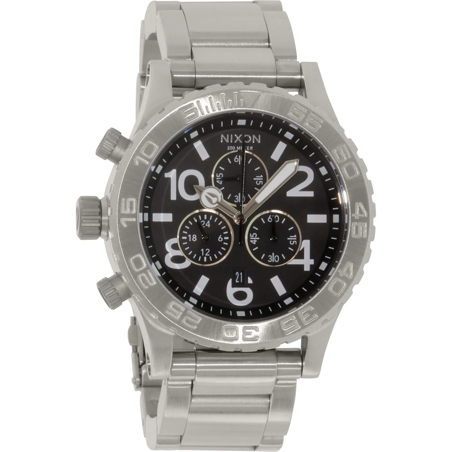 Nixon 42-20 Chronograph Black Dial Stainless Steel Men's Watch Men's Watch A037-000