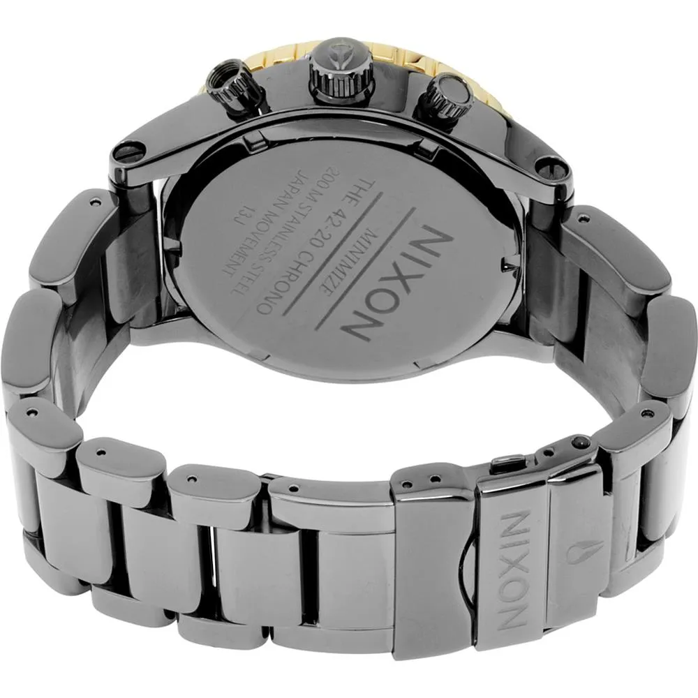 Nixon 42-20 Chronograph Gunmetal and Gold-tone Men's Watch Men's Watch A037-1228