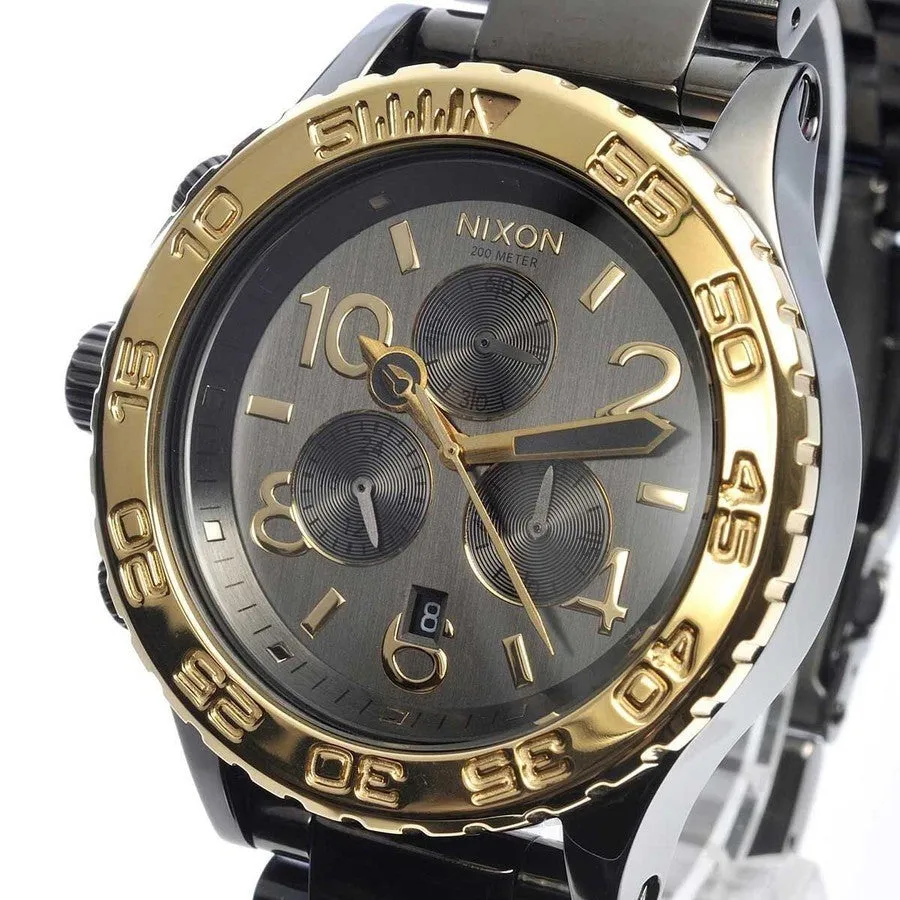 Nixon 42-20 Chronograph Gunmetal and Gold-tone Men's Watch Men's Watch A037-1228
