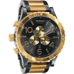 Nixon 51-30 Two Tone Analog Black Dial Men's Watch A083-595