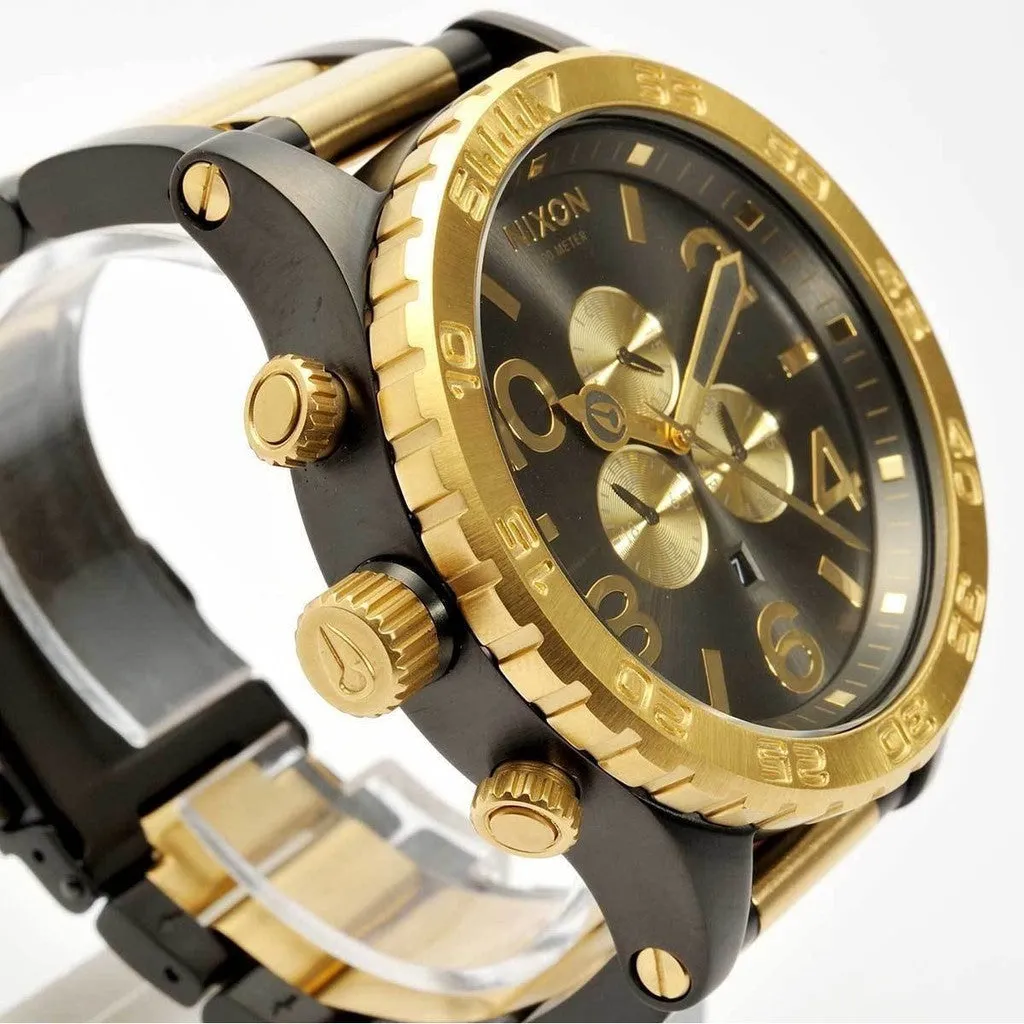 Nixon 51-30 Two Tone Analog Black Dial Men's Watch A083-595