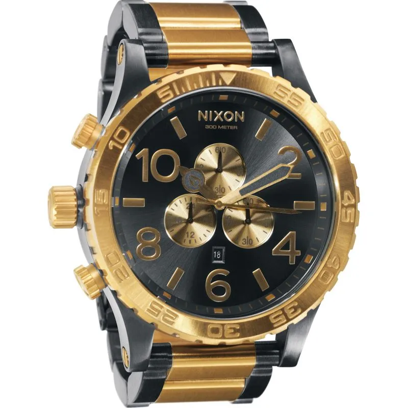 Nixon 51-30 Two Tone Analog Black Dial Men's Watch A083-595