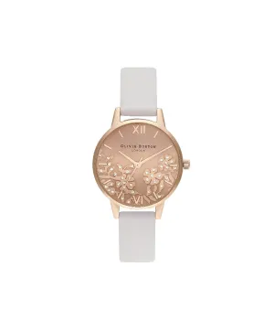 Olivia Burton Rose Gold Plate Bejewelled Lace Watch